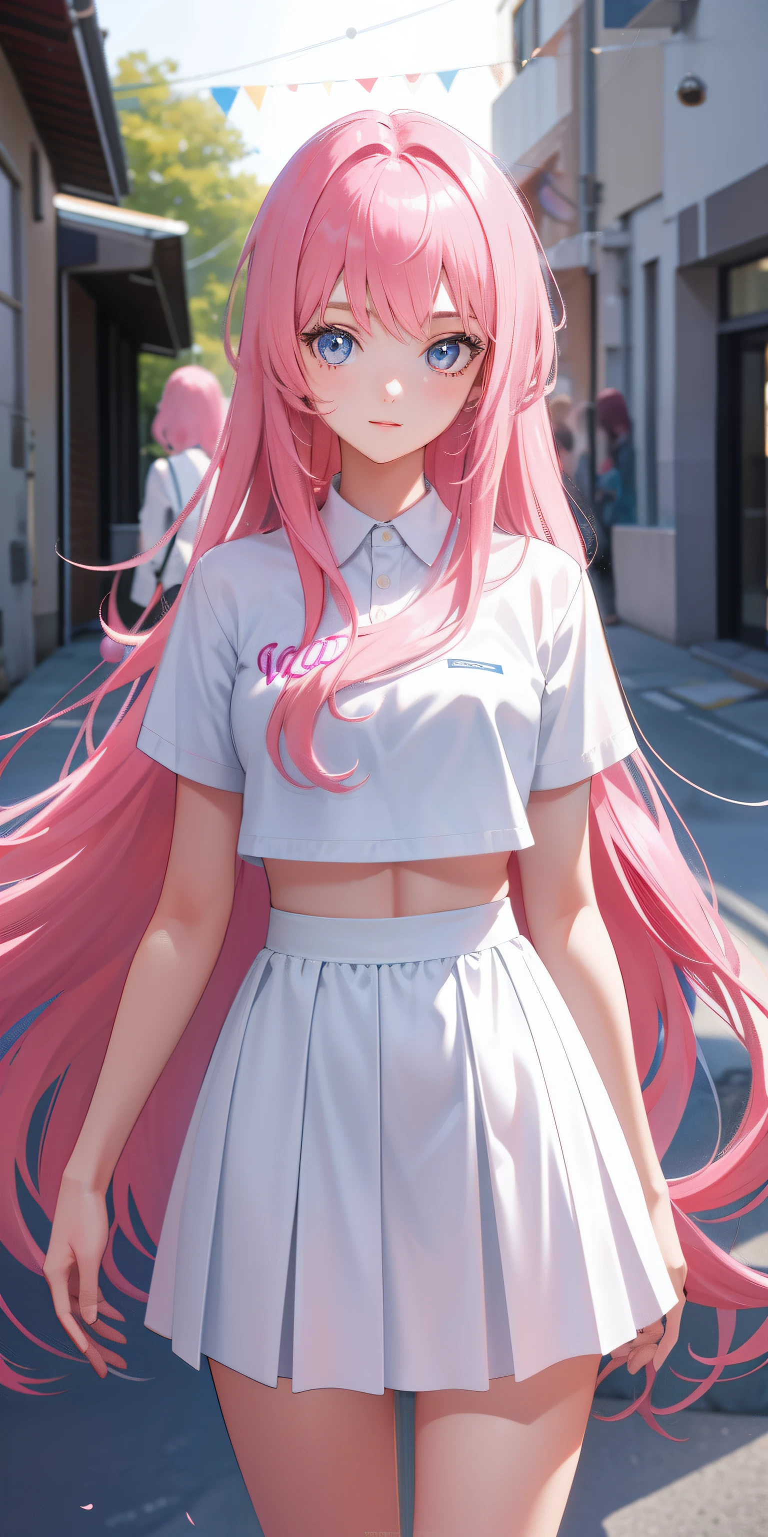 18 years old girls,Pink hair,full bodyesbian,Long-haired students