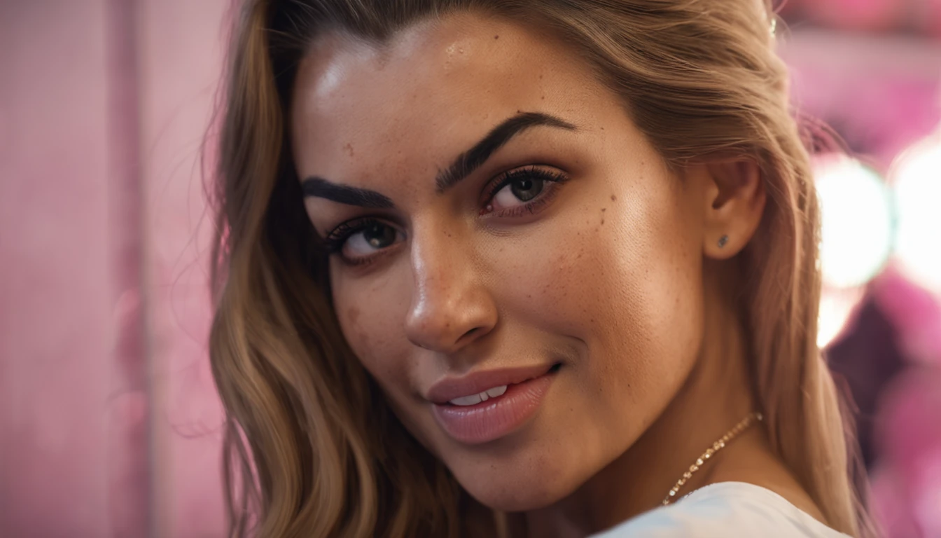8k pinup of the most beautiful fitness girl in the world, ((extreme close up:1. 2)), ((wide angle:1. 4)), ((eye focus)), (8k, RAW photo, best quality, masterpiece:1. 2), (realistic:1. 3), (photorealistic:1. 3), ultra-detailed, (high detailed skin:1. 2), 8k uhd, dslr, soft lighting, high quality, film grain, Fujifilm XT3, best quality, beautiful lighting, extremely detailed, hyper detailed, (((action scene))), beautiful fitness girl in a backyard barbecue, ((sitting down)), ((tanned skin:1. 3)), (blush) long hair, (freckles:0. 75), detailed symmetrical face, (medium blonde hair:1. 2), (ponytail hair), ((brown eyes)), reflective eyes, mascara, makeup, (red lipstick), (shiny lips), (white sclera), (strong jaw), prominent cheekbones, (sweat), ((athletic body)), (toned), ((baggy white crop top)), (white shirt), ((torn denim blue jeans)), ((long pants)), ((choker)), ((chunky pink running shoes)), ((holding red solo cup)), ((from side:1. 4)), (open mouth smile), (rim lighting), dramatic lighting, (((legs:1. 3))), realistic skin, (godrays), (lens flare), (volumetric lighting), (professional majestic impressionism oil painting by Waterhouse), John Constable, Ed Blinkey, Atey Ghailan, by Jeremy Mann, Greg Manchess, Antonio Moro, trending on ArtStation, trending on CGSociety, Intricate, High Detail, dramatic