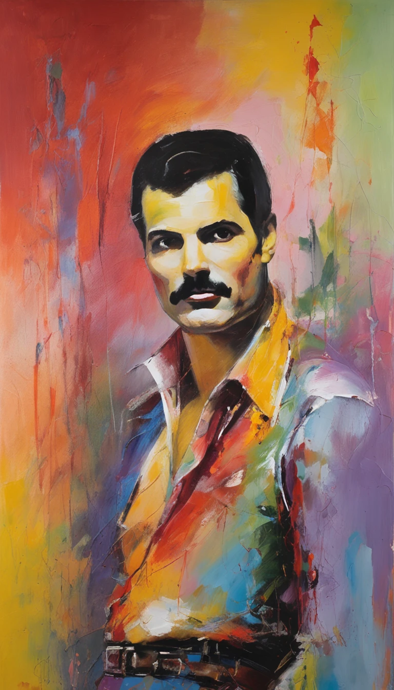 "An awe-inspiring portrait of the legendary singer Freddie Mercury: 1.2")