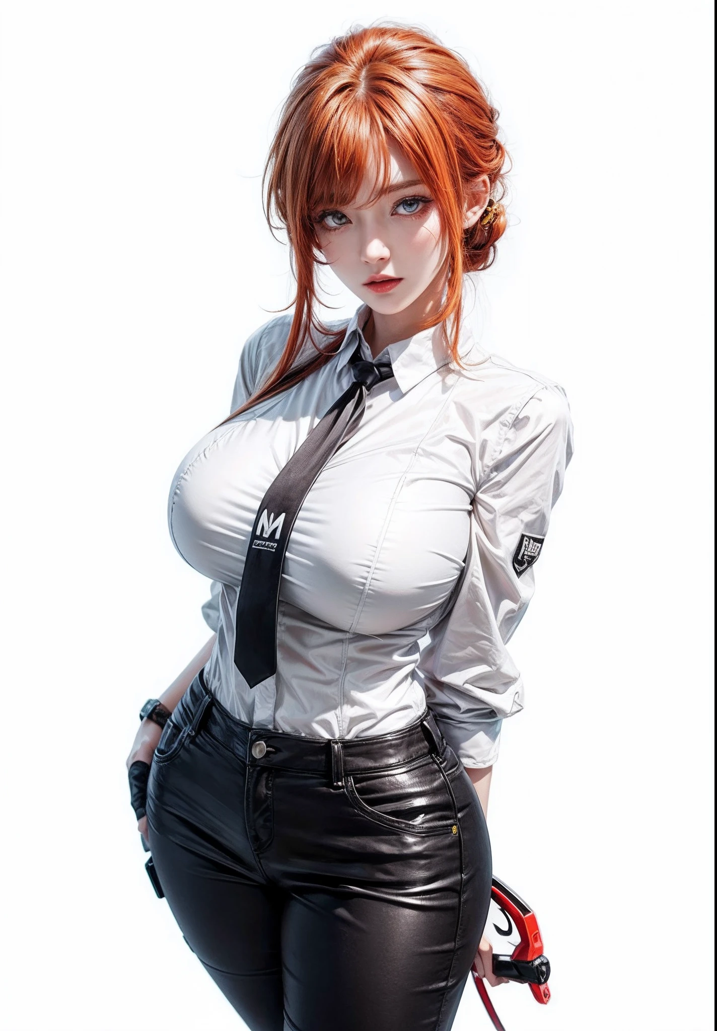 Big boobs,yellow ayes,red hair,Hyper realistic, Ultra detail
