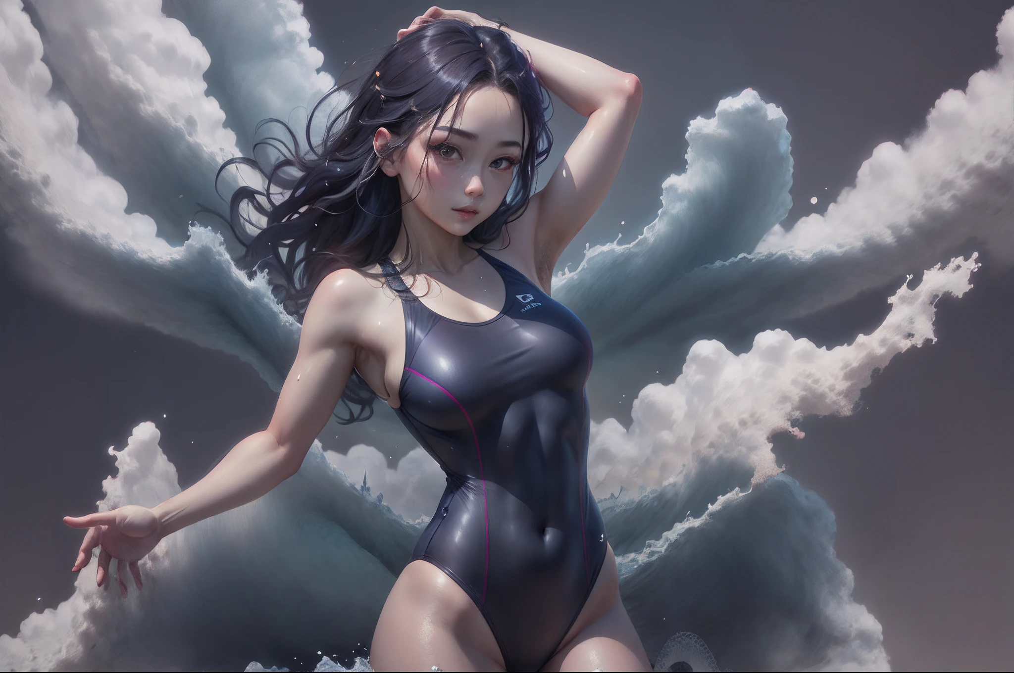 Shenhua wears a swimsuit