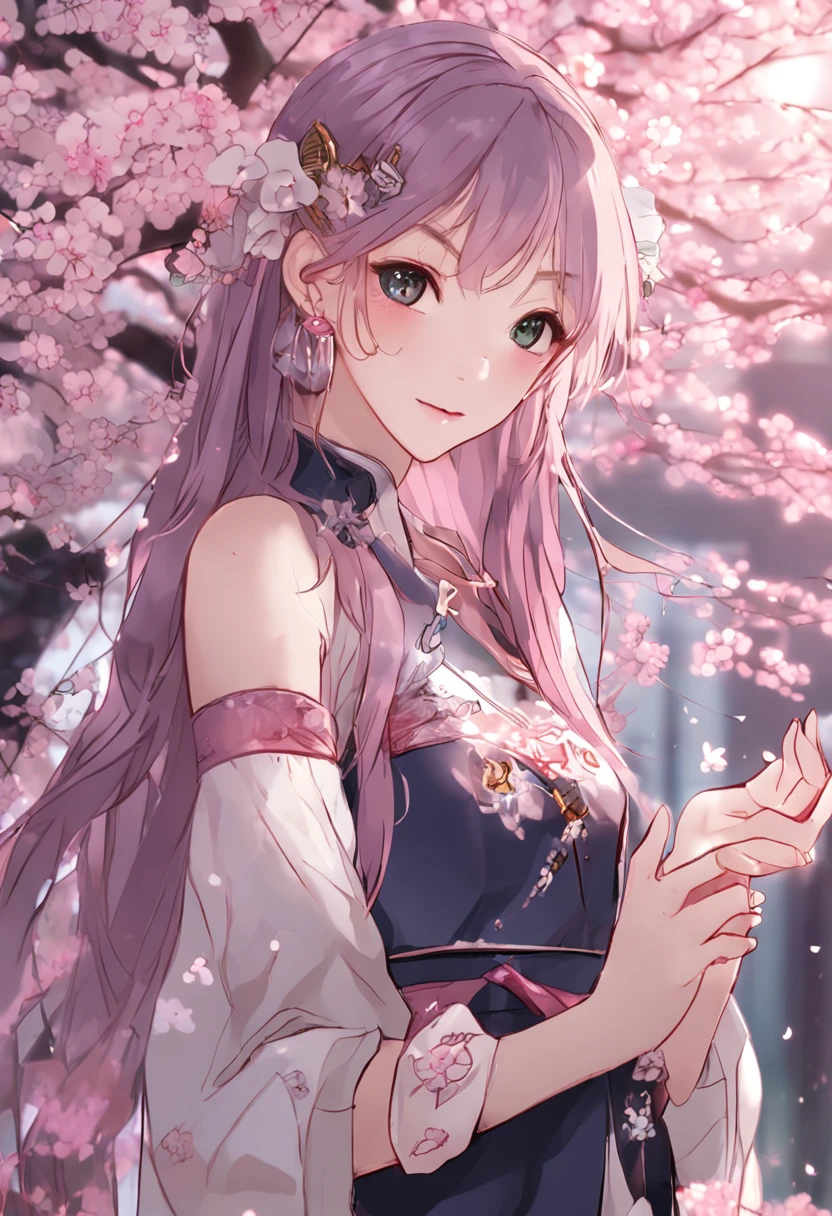 prompt:
1girl, (ulzzang-6500:0.7), kpop idol, yae miko,pink hair, long hair,best quality, (painting:1.5), (hair ornament:1.35), jewelry, purple eyes, cherry blossoms, lantern light, depth of field, detailed face, face focus, ribbon_trim, (looking at viewer:1.25), nontraditional miko, shiny skin, long sleeves, smile, thick lips, game cg, (blurry background:1.2), sitting, upper body ,
negative_prompt:
nfsw, bright lantern, brightness, (:1.2), , EasyNegative, (worst quality:2), (low quality:2), (normal quality:2), lowres, normal quality, ((monochrome)), ((grayscale)), skin spots, acnes, skin blemishes, age spot, glans,extra fingers, fewer fingers, strange fingers, bad hand, bare thighs,hand,bad finger,Valorant
width: 512 height: 512
steps: 20
sampler: DPM++ SDE Karras