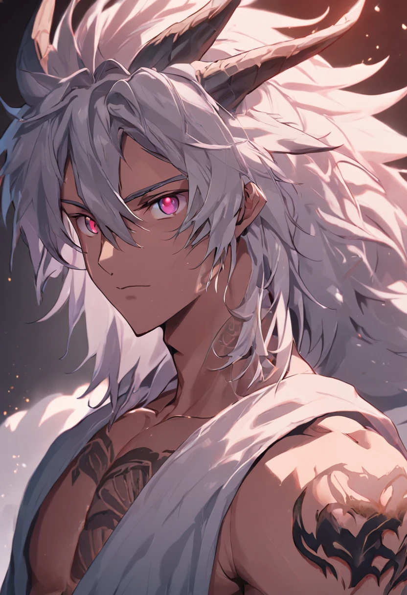 4K, high resolution, Best quality, Masterpiece, perfect colors, perfectly shaded, Perfect lighting, posted on e621, (by Chunie),, anthro, Furry art,  majestic dragon, scutes，Bicolor scales，Silvery hair，Smooth body, red color eyes, Perfect male bodyPerfect male figure, Wear men's shorts,Abs，musculature,Detailed fur, Detailed face, Perfect face, (The stands up), Detailed background, ((Bonifasko lighting)), coda, (Detailed eyes), perfect pupils