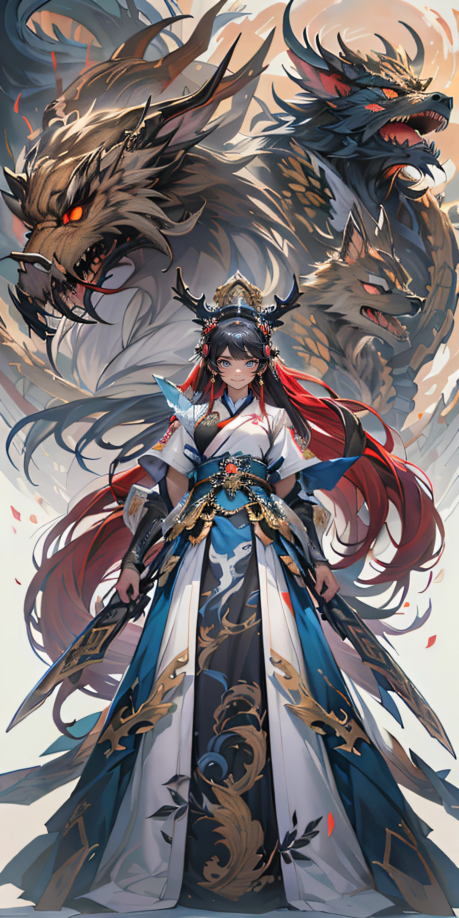 Yuan Jie and others are helpless against Li Gu's terrifying power, and at the end, le groupe Ling Shan remporte la victoire, Toutefois, a representative of the Divine Beast Alliance comes forward, Asking for mercy for Yuan Jie and others, and promising not to retaliate against the Ling Shan Group, a hint of supplication and concern in their expression, , 32K, Best quality, Masterpiece, super detail, High Details,