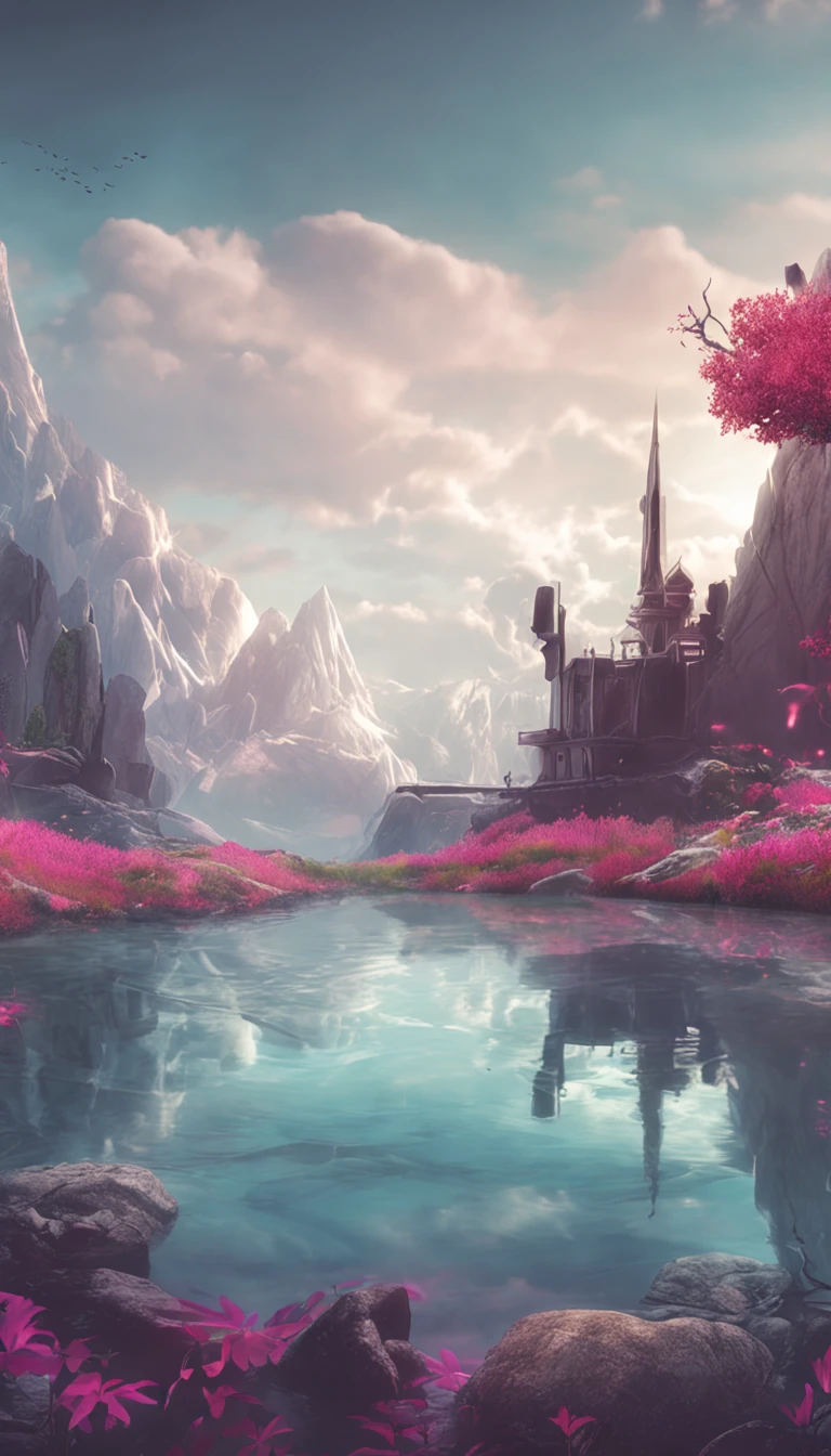 in white clouds fairyland,Calm lake,Villains in the distance,Ultimate simplicity,face,。.3D,OC renderer,Ink painting style