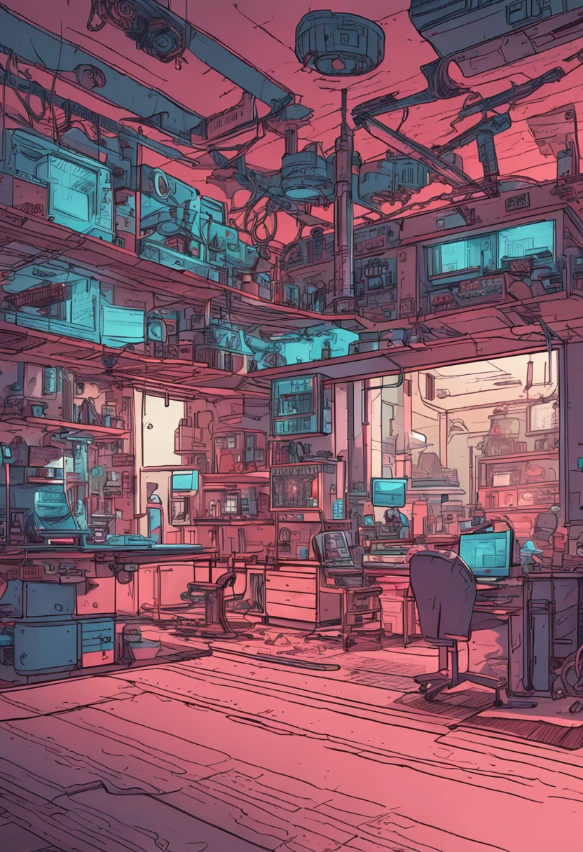 Super Relisting Research Lab , detaile, neon blue