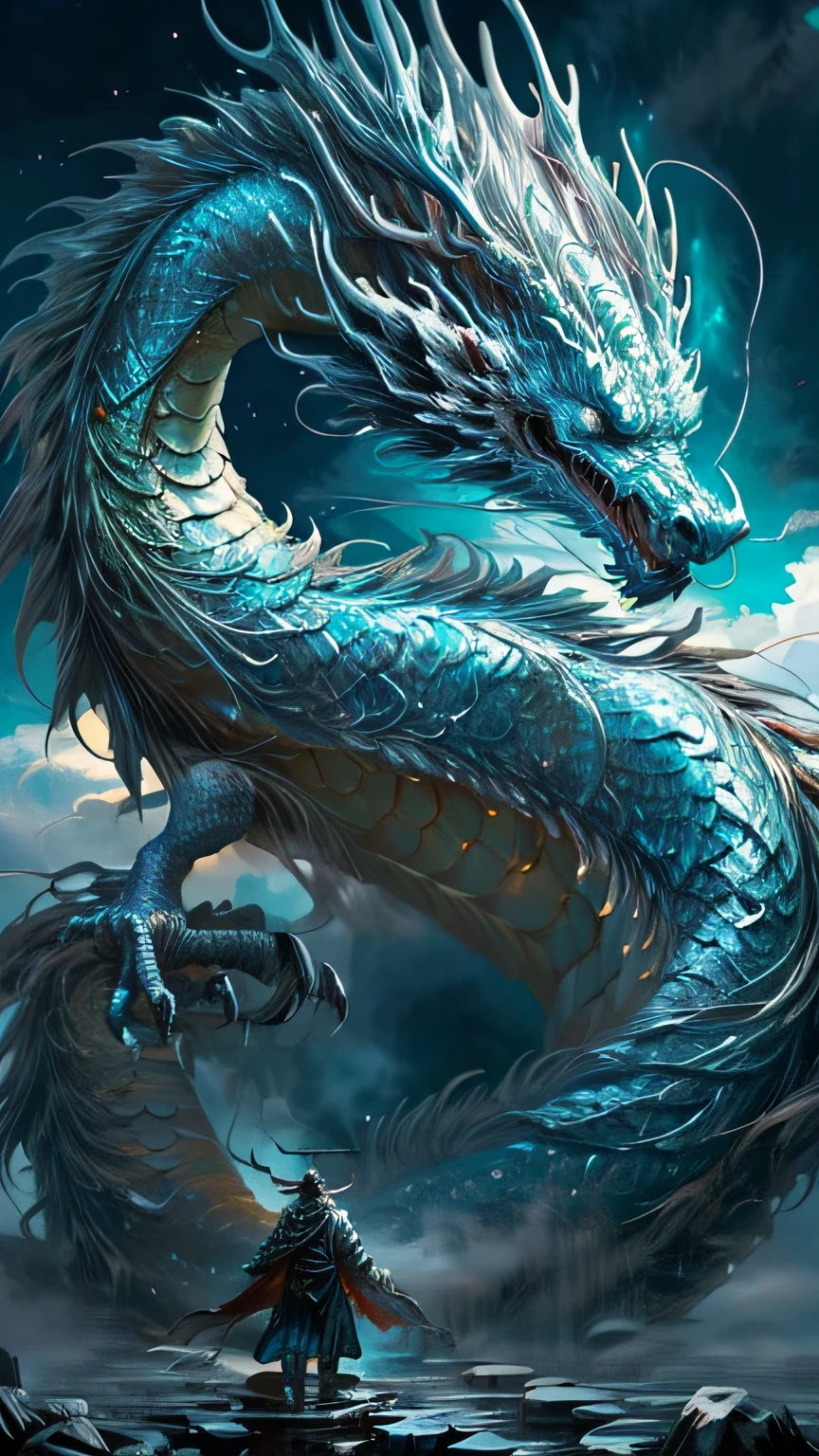 A dragon rising to the sky、One Chinese woman