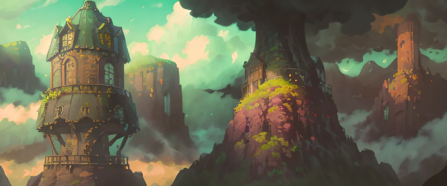 offcial art,The background is an autumn forest,Giant Tree Forest,Set against a backdrop of towering trees,Ancient buildings,fantasy rpg book illustration,medieval fantasy game art,andreas rocha style,Digital painting in dreamy colors, large scene,depth of fields,colorful digital painting, vibrant digital painting, expressive digital painting, inspired by Andreas Rocha, andreas rocha style, fantasy rpg book illustration, inspired by sylvain sarrailh, colorful concept art, inspired by Jakub Schikaneder, inspired by Carl Spitzweg, fantasy game art style, silvain sarrailh,digital 4k painting, abstract colours, color study, Abstract painting techniques,