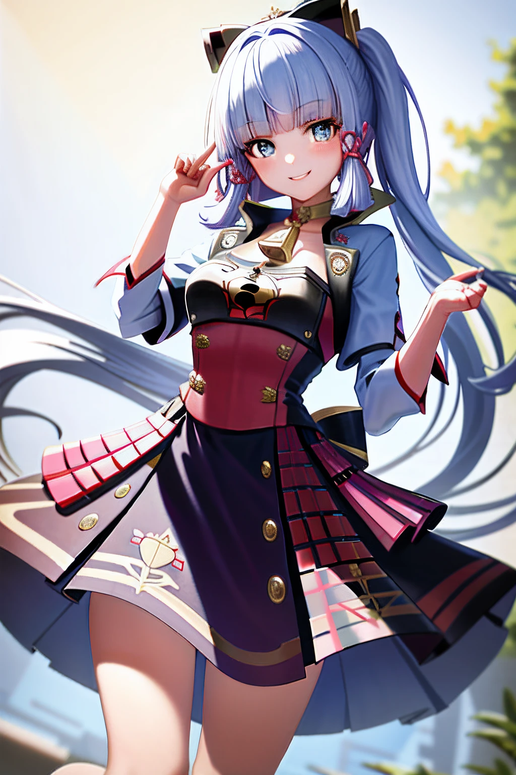 tmasterpiece,A high resolution,best qualtiy,Solo 1girl,Smiling,fullnude,Pink hair,Cute girls,quadratic element,Mai Sakurajima(Mai Sakurajima)