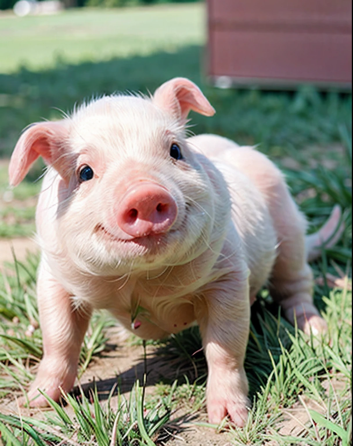 Peppa Pig on the grass,The ultimate porco pink,adolable,