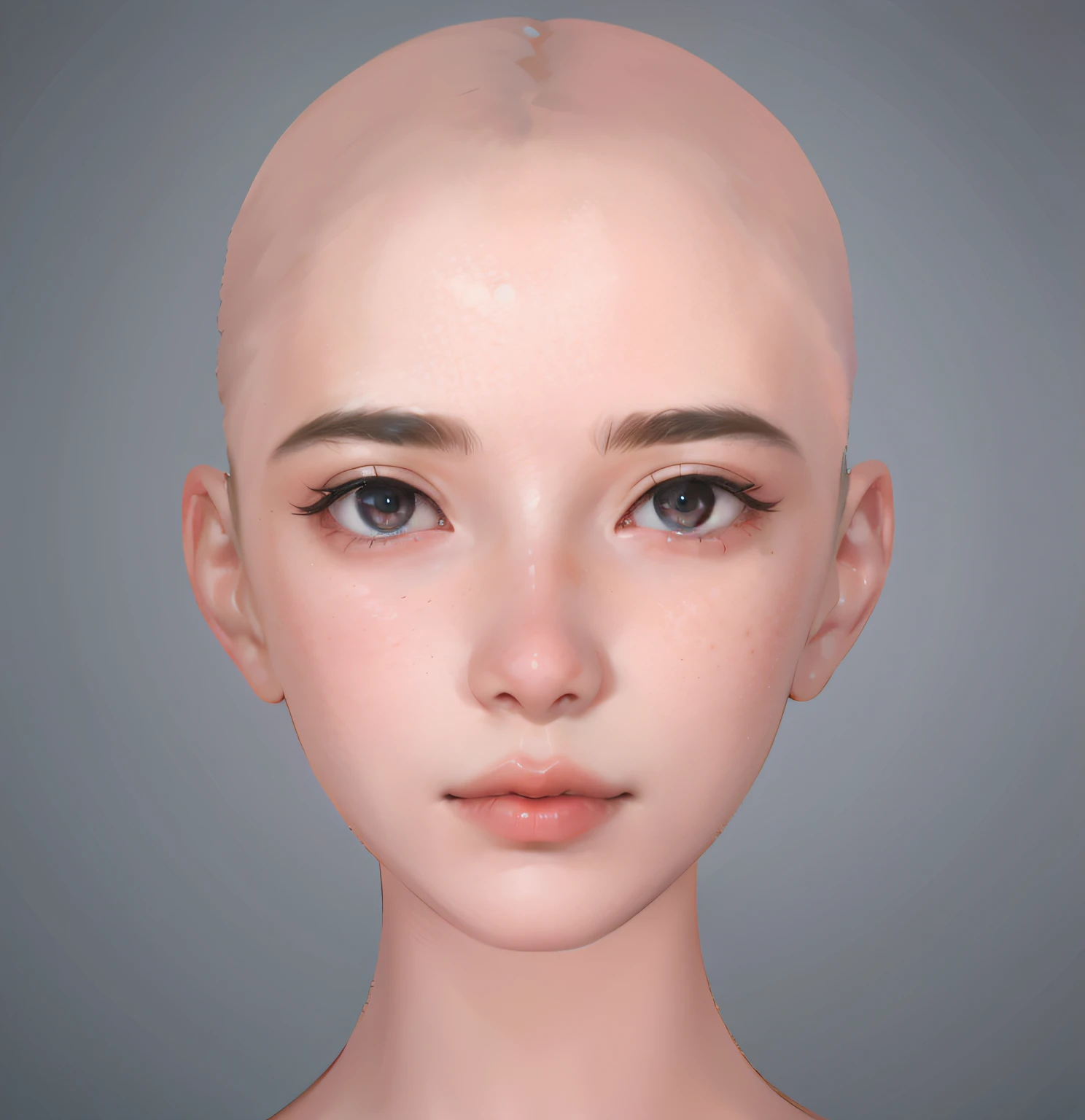 (8K, HDR, highres), ((((Photography, RAW photo, hyperrealism, masterpiece, best quality, ultra highres)))), (pin light, back light, backlighting, cinematic light), sharp focus:1. 4, (hyper detail, finely detailed), face close-up, close-up,
1girl, A face shaped like an egg, with large and beautiful cat-like eyes, a cute and button-like nose, small and pretty plump lips, thick eyebrows and long and beautiful eyelashes. The overall makeup is transparent, with a touch of pink on the cheeks and sparkling lip gloss. The hairstyle is long with wavy waves.