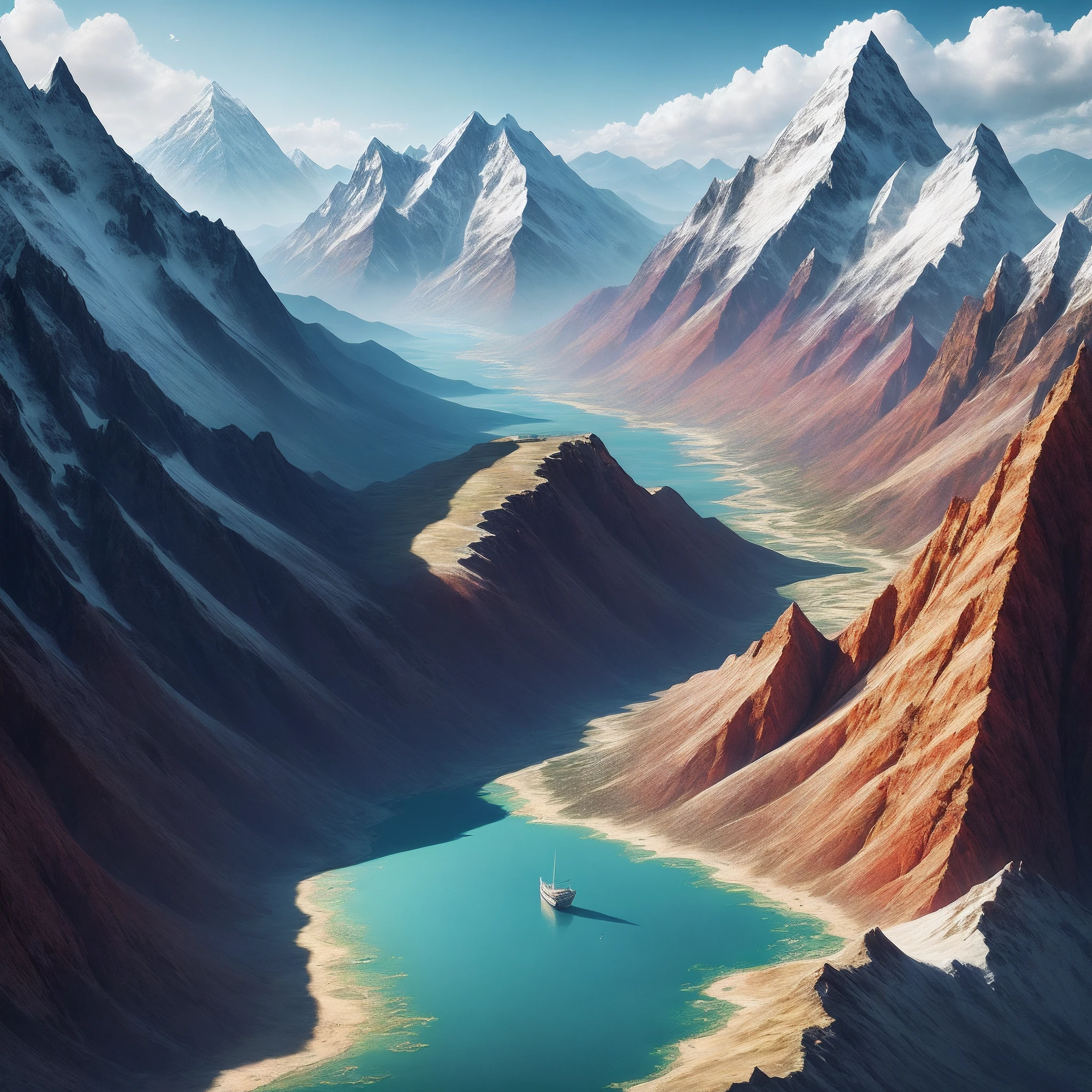 Dazzle,scenecy,Don't be characterized,Don't animals,There are mountains and waters,8K quality,