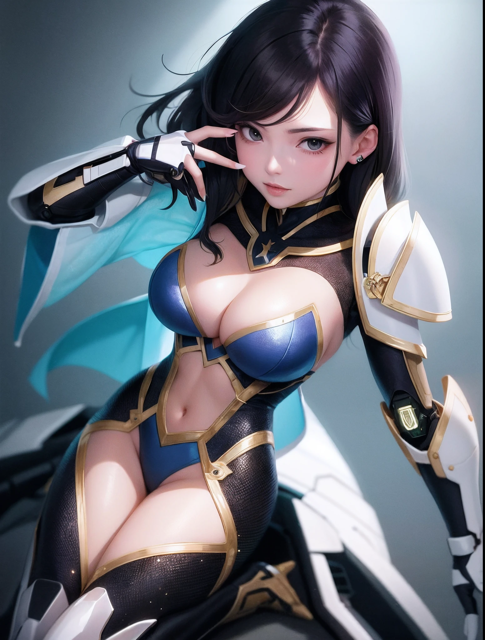 Arafod woman beautiful asian girl，IG model|Artgerm， asiagirl，  g（best qualtiy， 8k， 32k， tmasterpiece， UHD：1.3）， （Photo of attractive Japanese woman）， 1 rapariga， （（Bigboobs：1.4））， （longwavy hair）， Abs， perfect bodies， Super detailed face， detailed lips， Fine Eye， 二重まぶた， pyjamas， on top of the bed， （Cleavage is seductive）， （（wake：1.5））， （（Areola Slip））， （In heat））， （（A MILF）） Sexy girl nipple， plumw，Beautiful Asian Girls，jaw-droppingly beautiful，Mechanized Valkyrie girl，beautiful white girl cyborg，Armor Girl，Wearing sci-fi military armor，sci-fi woman，White futuristic armor，gorgeous female paladin，Mechanized soldier girl