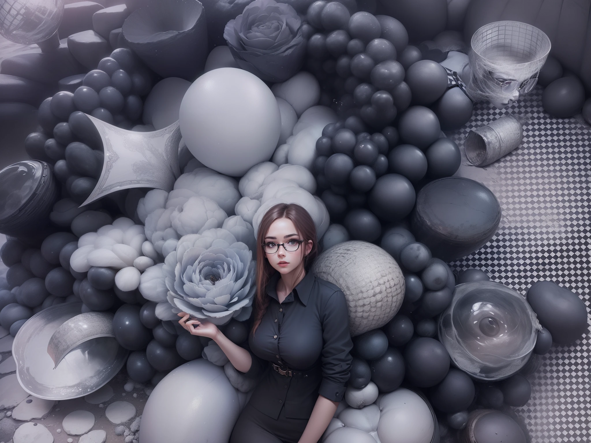 an award winning photograph of a (beautiful girl with glasses:1.1), detailed, trending on artstation((Best Quality, 8k, Masterpiece:1.3))),