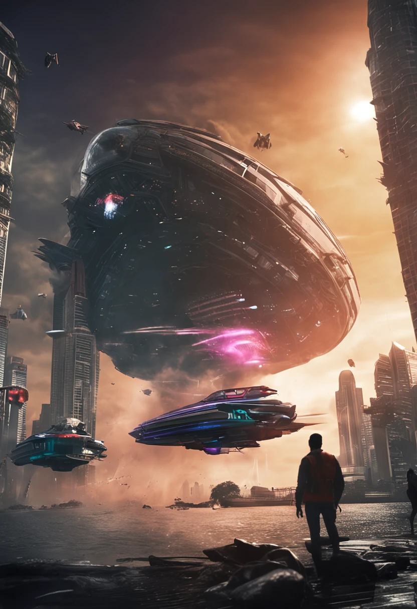 Alien ships attack Shanghai