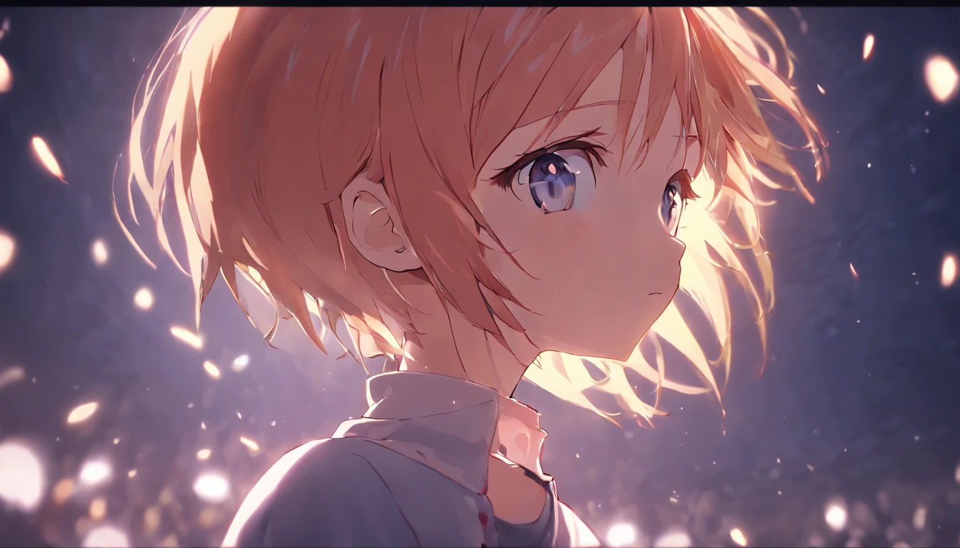 cinematic quality。By Shinkai Makoto。Kyoto Animation。short detailed hair。depth of fields,Highlight,Real Light,Ray traching,OC rendering,Ultra photo realsisim,best qualtiy。Master the technology,Detailed ??????? of the human body,sharp focus on eyes,Detailed depiction of facial features,bokeh effects。Sit in a restaurant with a cocktail glass at night、Cute girl with long golden hair in red dress。夏天。By Shinkai Makoto。Kyoto Animation。Feminine。longshot