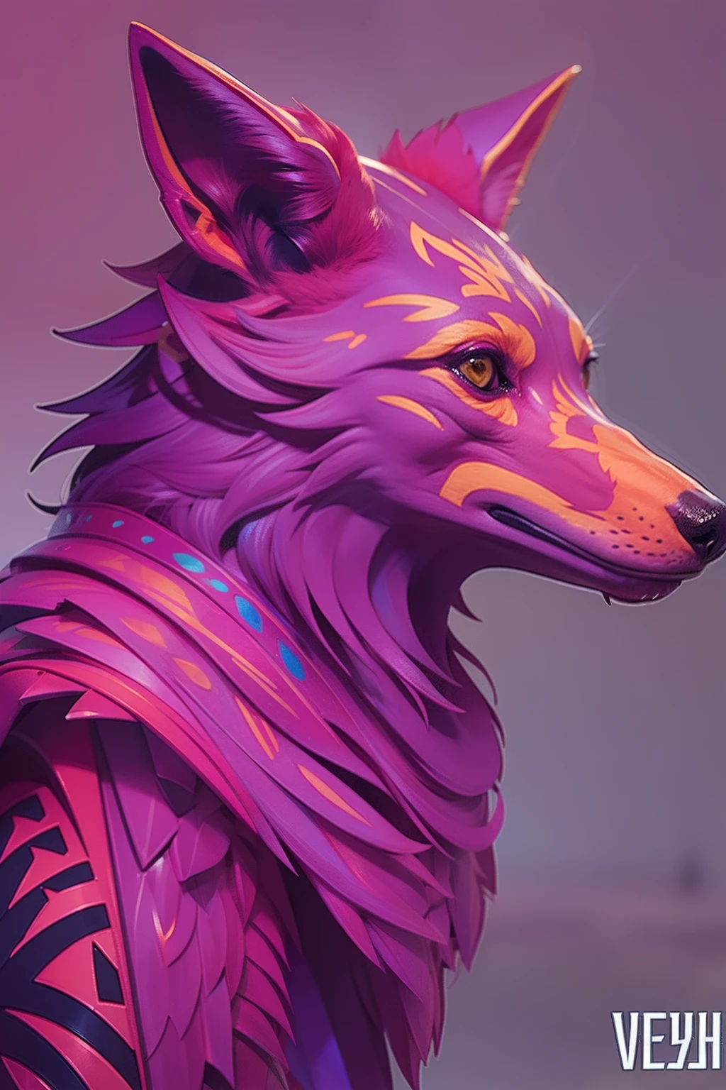 The character of the jackal, fantasy, vectorial art, Flat design, hyper-high detail.