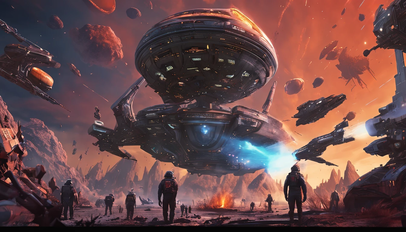In the vast universe, mankind launched the final general attack on alien warships