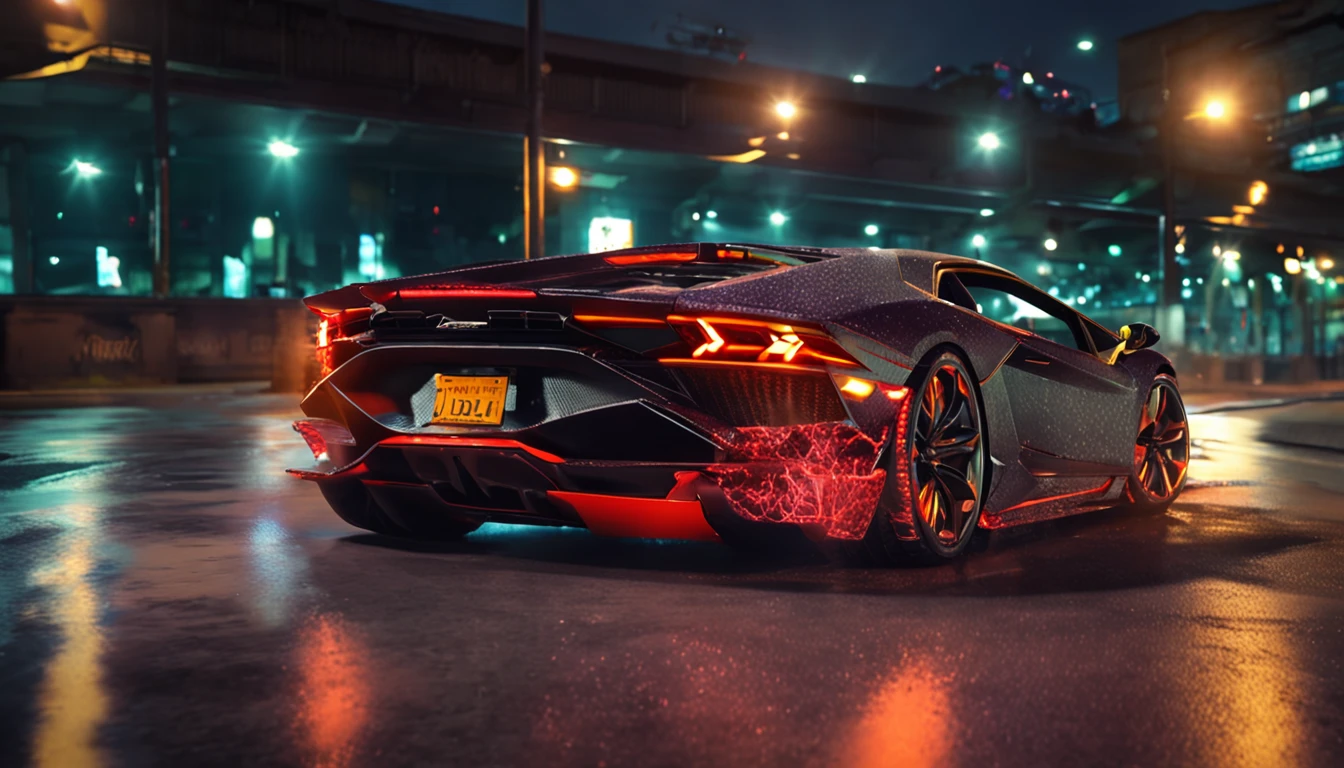 The latest track Lamborghini taillight wallpaper,k hd