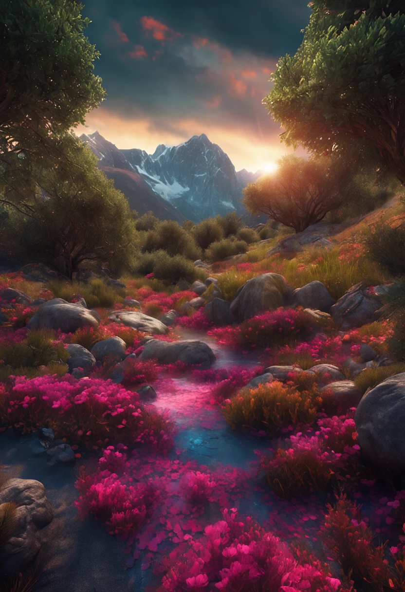 "Photorealistic landscapes with stunning detail and vibrant colors, capturing the beauty of nature in each shot."