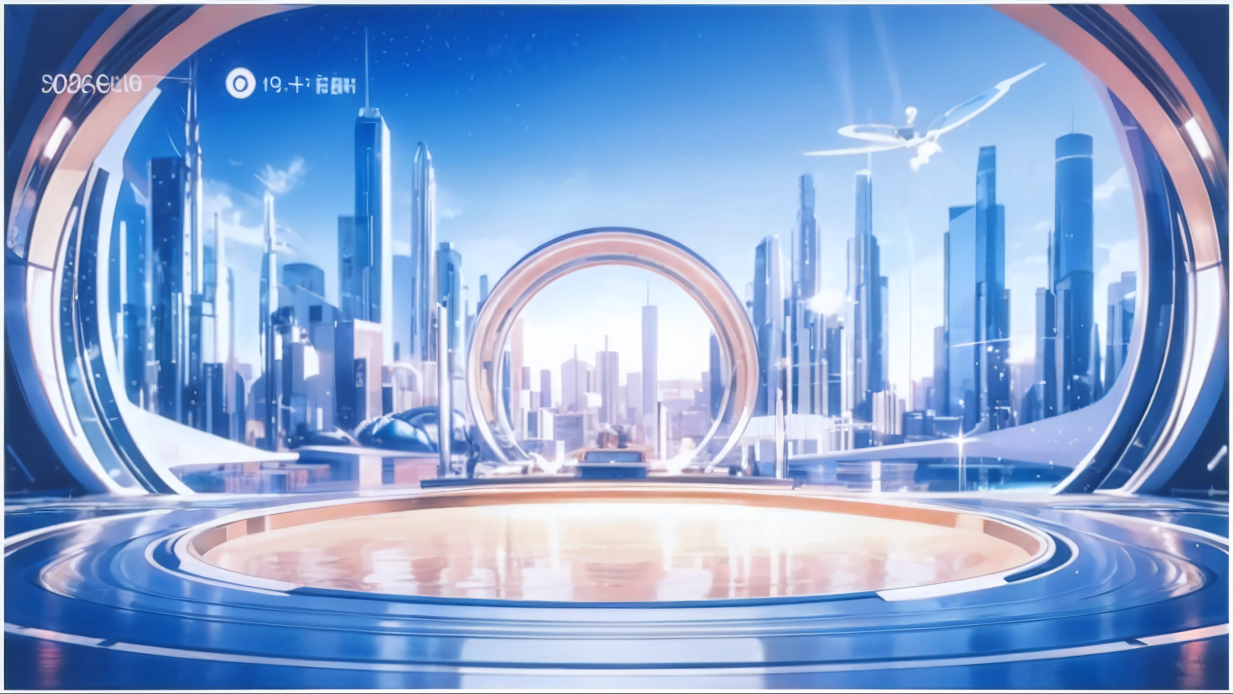 offcial art, 统一 8k 壁纸, ultra - detailed, Beautiful and aesthetic, big breasts beautiful, tmasterpiece, Best quality at best, primitive,tmasterpiece,ultra fine photos,,best qualtiy,超高分辨率,Photoreality,rays of sunshine,epcot(seen from the side),Futuristic urban architecture,Transparent color scheme,Very detailed booth,Detailed and complex busy background,Untidy,opulent,Ocean blue,tack sharp focus,volume fog,8K UHD,digital SLR camera,high qulity,filmgrain,,photo-realism,DL,Huge metropolis in a dystopia of the future , semi transparent