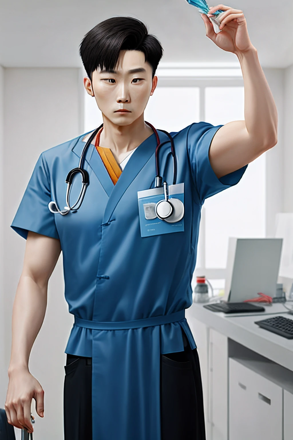 A male doctor neurology Chinese inches