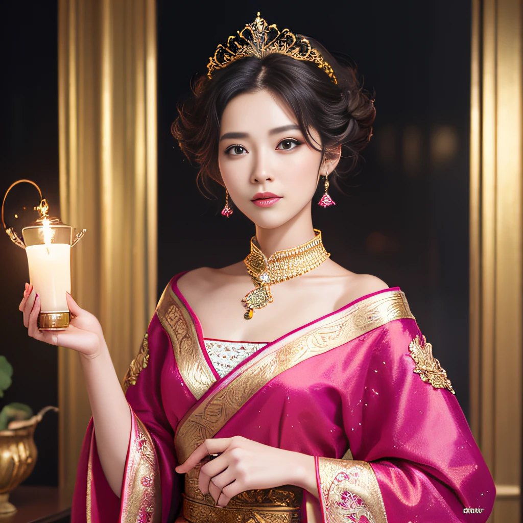 fortune teller、Beauty、I have a crystal、high resolution、Facing forward