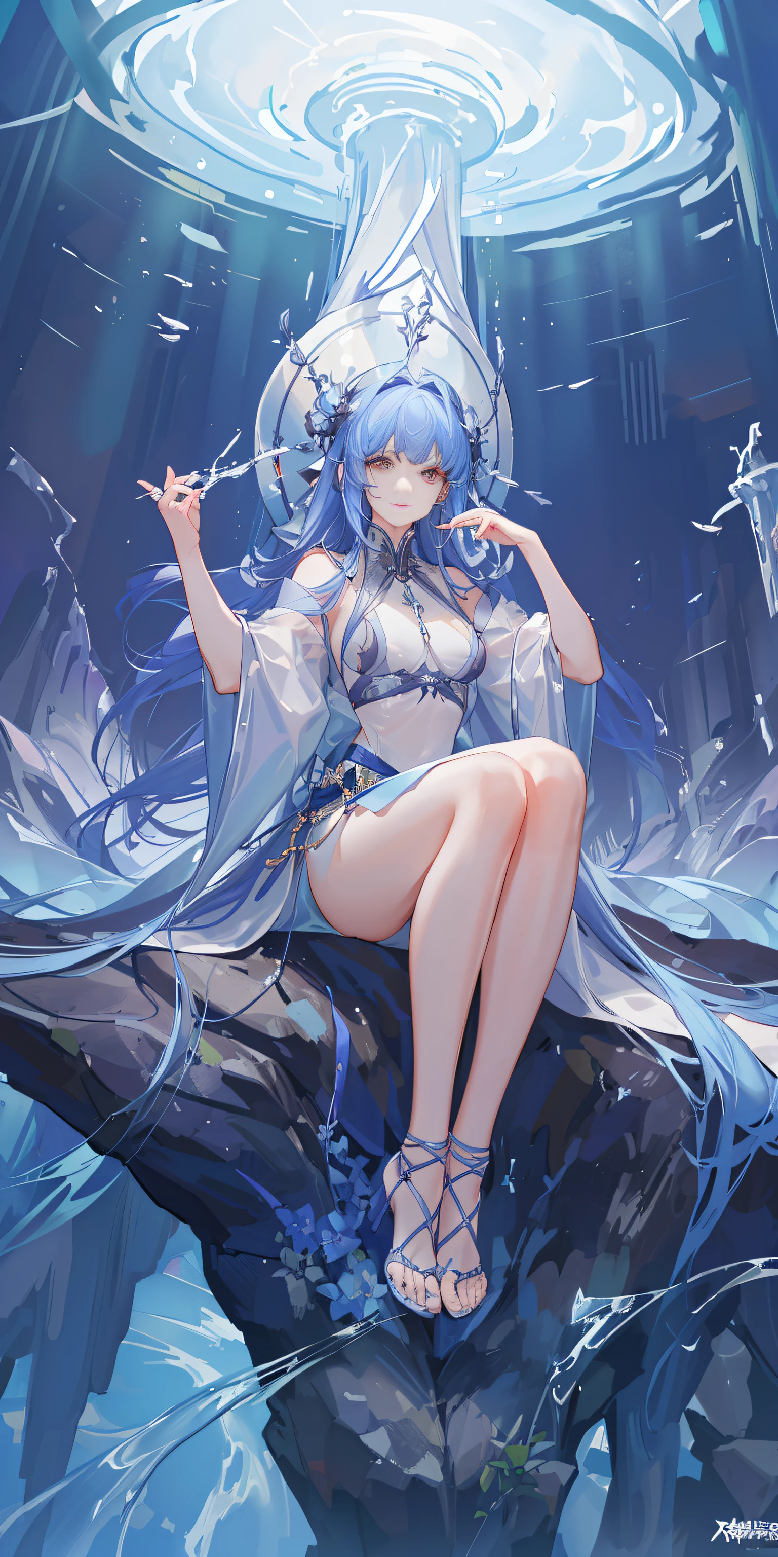The tall girl recited the incantation),Peek from under his forehead,breaking,,(lean legs:1.3),(Bigchest),lean legs,Water plume,1个Giant Breast Girl,独奏,(Fit your body:1.4),plumw,Thin,Meticulous anatomy,Perfect body,Meticulous body,A detailed face,Beautiful anatomical eyes。Break Kaisa Longtan,The breakthrough is very detailed,Complex art,Artstation's detailed ternary color trends in Unreal Engine 5,8K分辨率,Deviantart's masterpiece