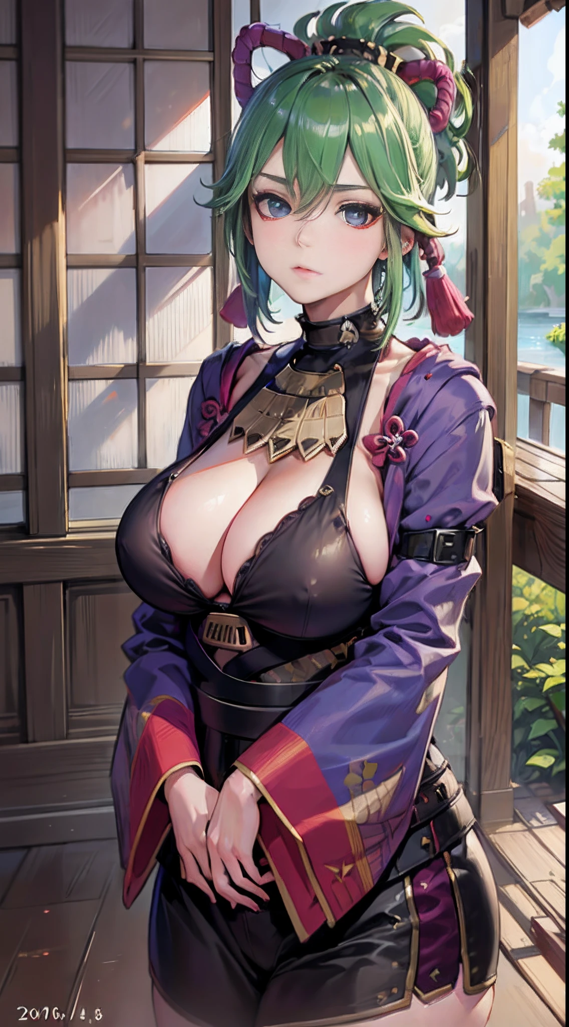 (NSTDA.:1.2), (10, beste-Qualit, master-piece: 1.4), ultra-high resolution, (lifelike, photorealistic portrait: 1.48), 25 years old, A Beautiful Girl, Tall, gigantic breasts, Famous Japanese actors, Blue Eyes, Head tilt, cowboy shot, viewer look., Disgusted eyes, Sliced thinly., Beautiful lake, Zeiss 150mm F/ 2.8 Hasselblad, In Japanese shrines, Whole body, foot, Ultra-Wide Angle