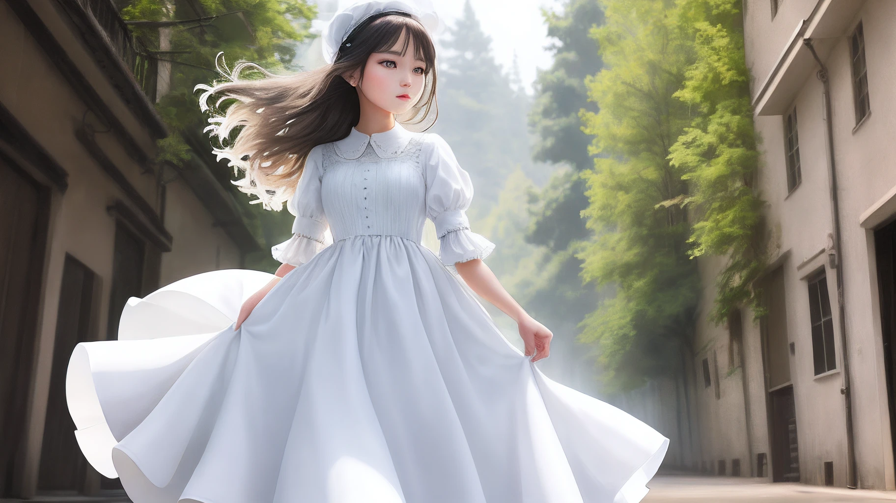 Girl in white