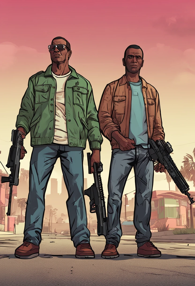 Create a GTA 5 character with a rifle in hand