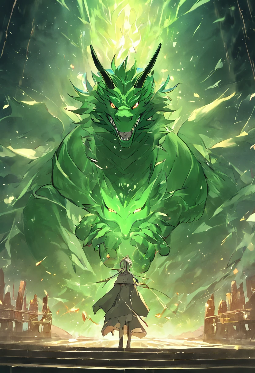 Although the green dragon is revered as a divine beast in the mortal world, anime style