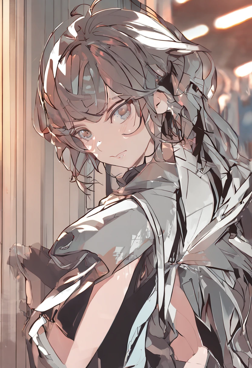 ((Best quality, 8k, Masterpiece :1.3)), 1girl, Pretty woman with emphasizing slender abs :1.3, (random hairstyles, Huge breasts :1.2), Casual outfit :1.2, Indoor, Ultra-detailed face, Detailed eyes, Double eyelid --auto --s2