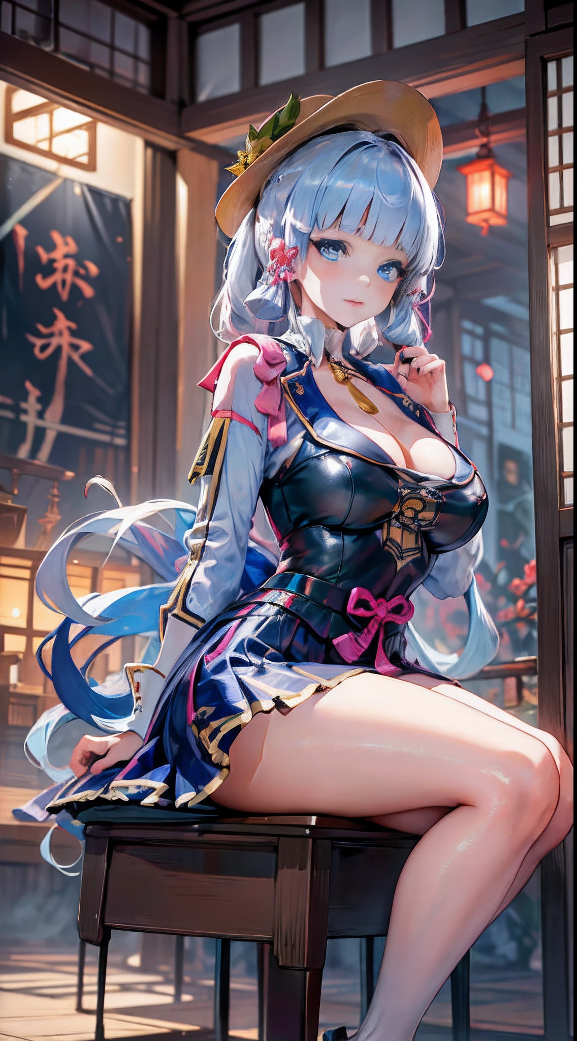 (NSTDA.:1.2), (10, beste-Qualit, master-piece: 1.4), ultra-high resolution, (lifelike, photorealistic portrait: 1.48), 25 years old, A Beautiful Girl, Tall, gigantic breasts, Famous Japanese actors, Blue Eyes, Head tilt, cowboy shot, viewer look., Disgusted eyes, Sliced thinly., Beautiful lake, Zeiss 150mm F/ 2.8 Hasselblad, In Japanese shrines, Whole body, foot, Ultra-Wide Angle