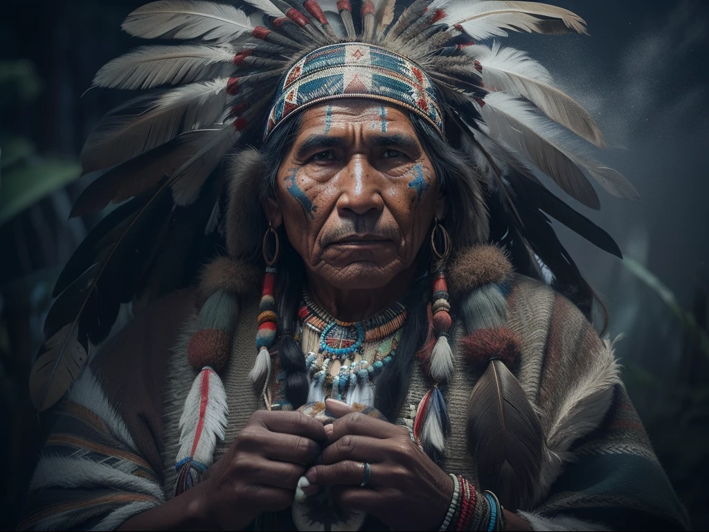 Portrait of the indigenous shaman