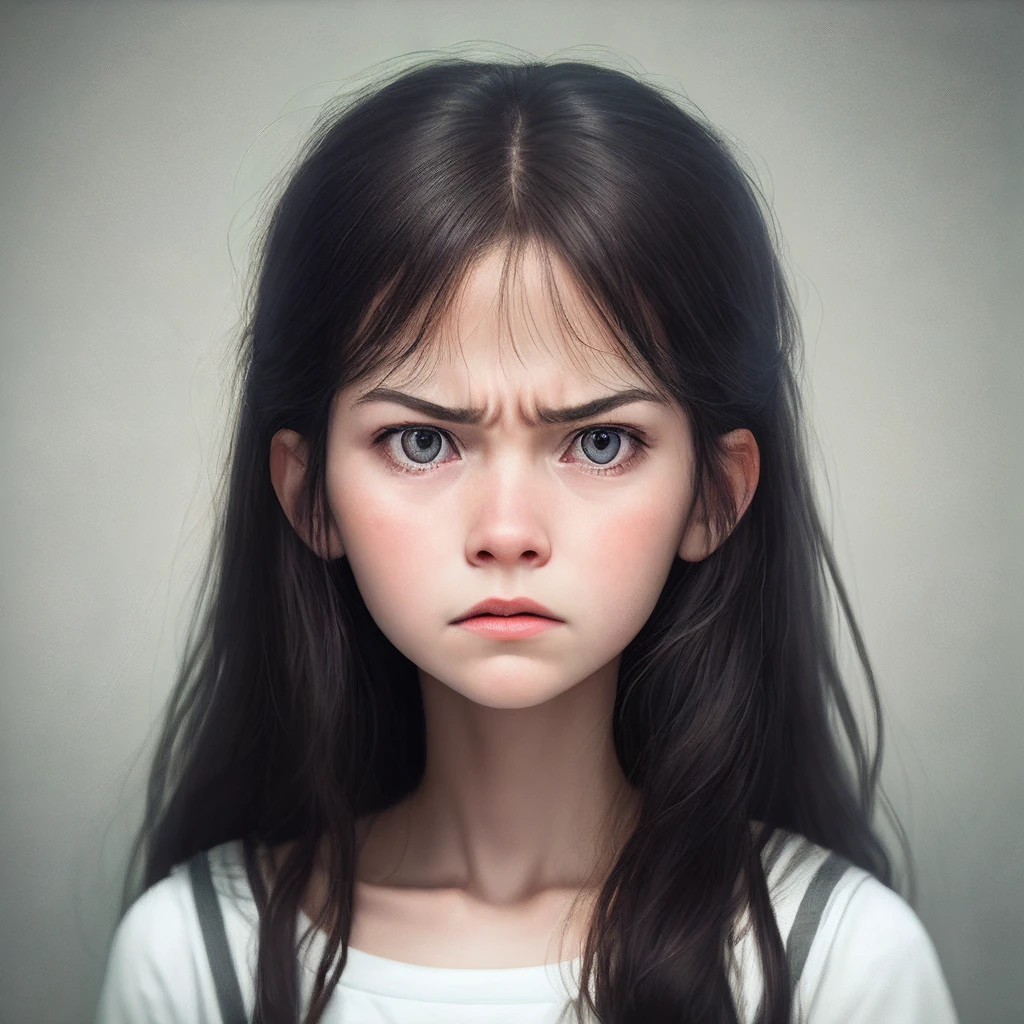 A pale and powerless girl, sad, lonely, by Caravaggio style,