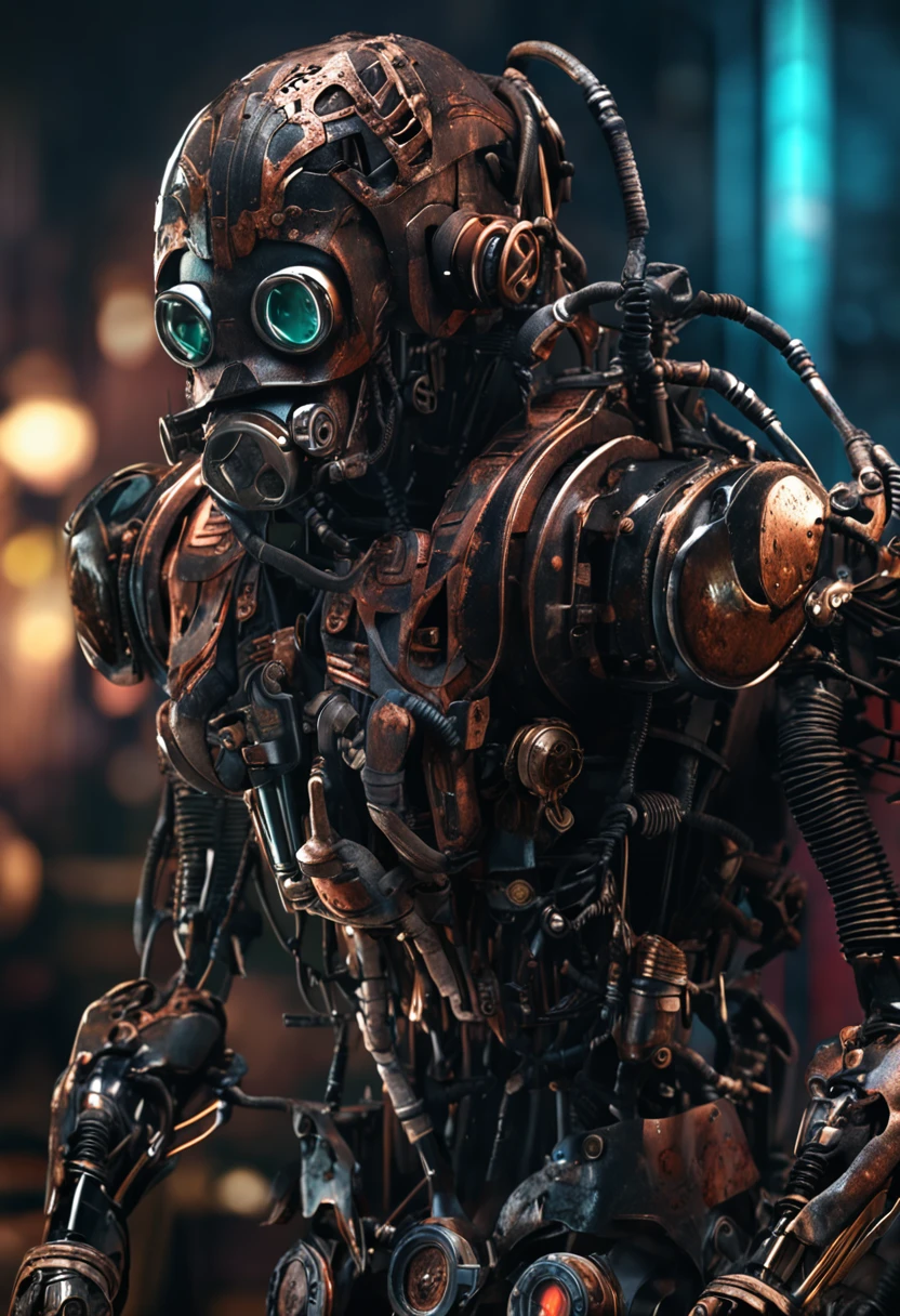 dark cyborg steampunk