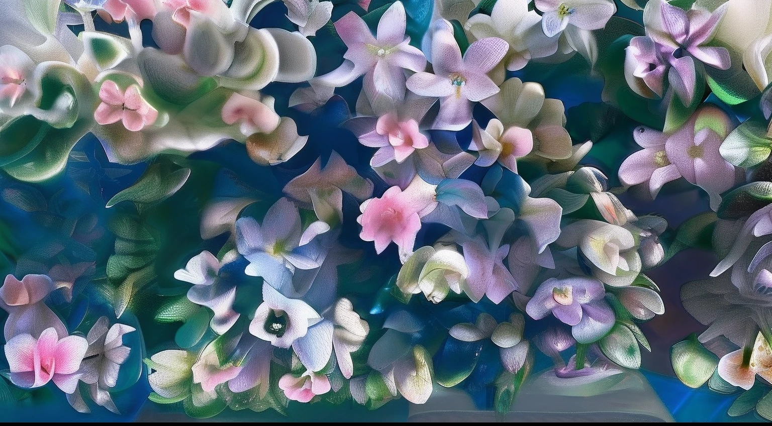 Alfombra de flores naturales, tapete de flores festivo ).Crea una fascinante obra de arte abstracta con un enfoque en la fluidez y el movimiento. Utilice una paleta de colores rica y diversa, Blend tones seamlessly to evoke a sense of continuous movement. Explore the interplay between softness, Suave, Sharp shapes, Dynamic edges. Deja que los colores sangren y se mezclen, giving the impression of swirling currents or energetic vibrations. Incorporar elementos de la naturaleza, like gentle curves that resemble ocean waves, Vibrant bursts reminiscent of blooming flowers, or power lines that resemble gusts of wind. He fuses these natural motifs with abstract forms to create a harmonious and captivating composition.... Embrace the idea of serendipity and spontaneity while allowing colors and shapes to take shape organically. Anima a la obra de arte a desarrollarse como un viaje, invitar al espectador a explorar e interpretar las profundidades del paisaje abstracto. This work of art should inspire a sense of wonder and fascination.., Atraer a los espectadores a su fascinante mundo de colores y formas. The blend of abstraction and nature will transport observers to a realm of imagination and excitement...., leaving a lasting impression of beauty and creativity.