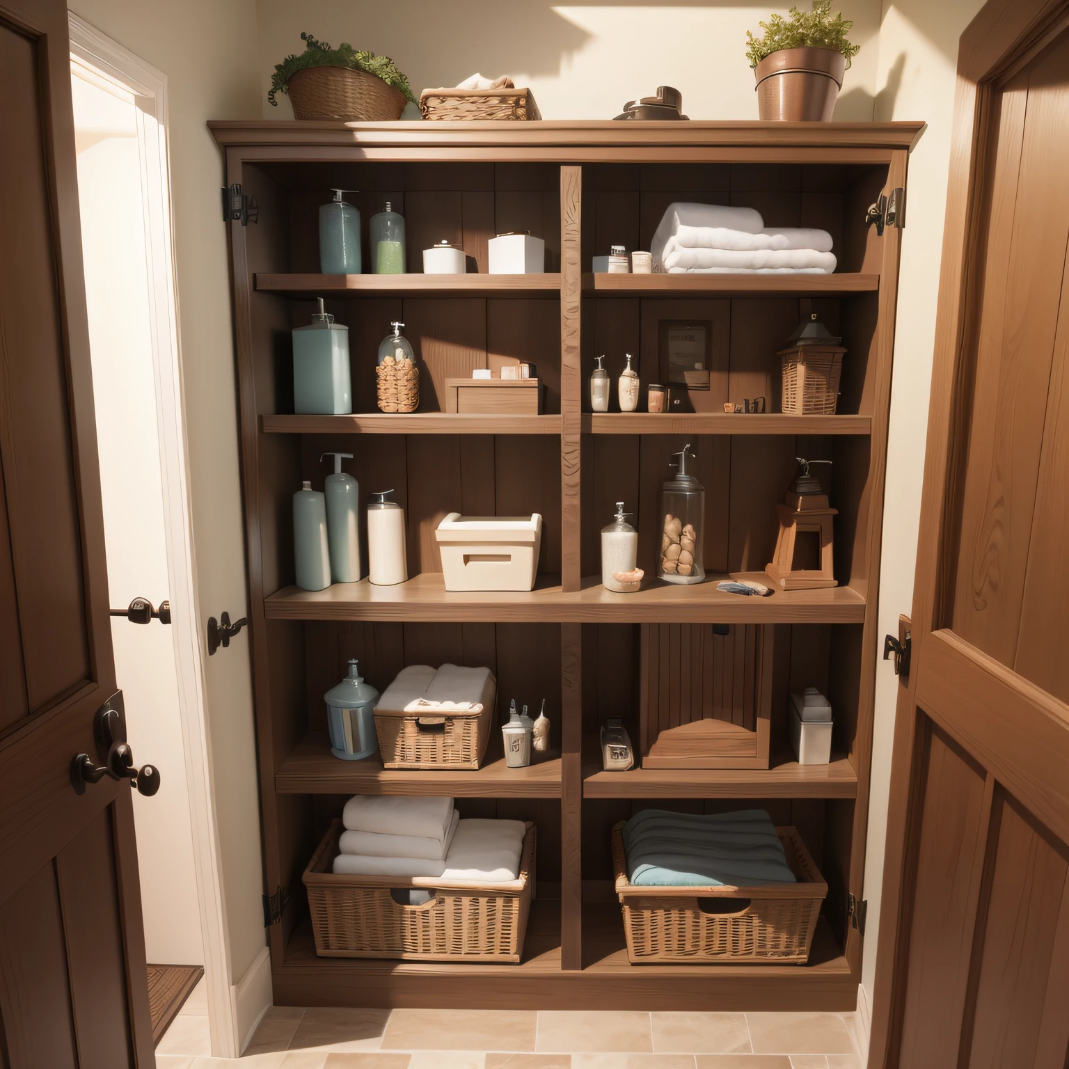 craftsman bathroom with Adding a Storage Cabinet