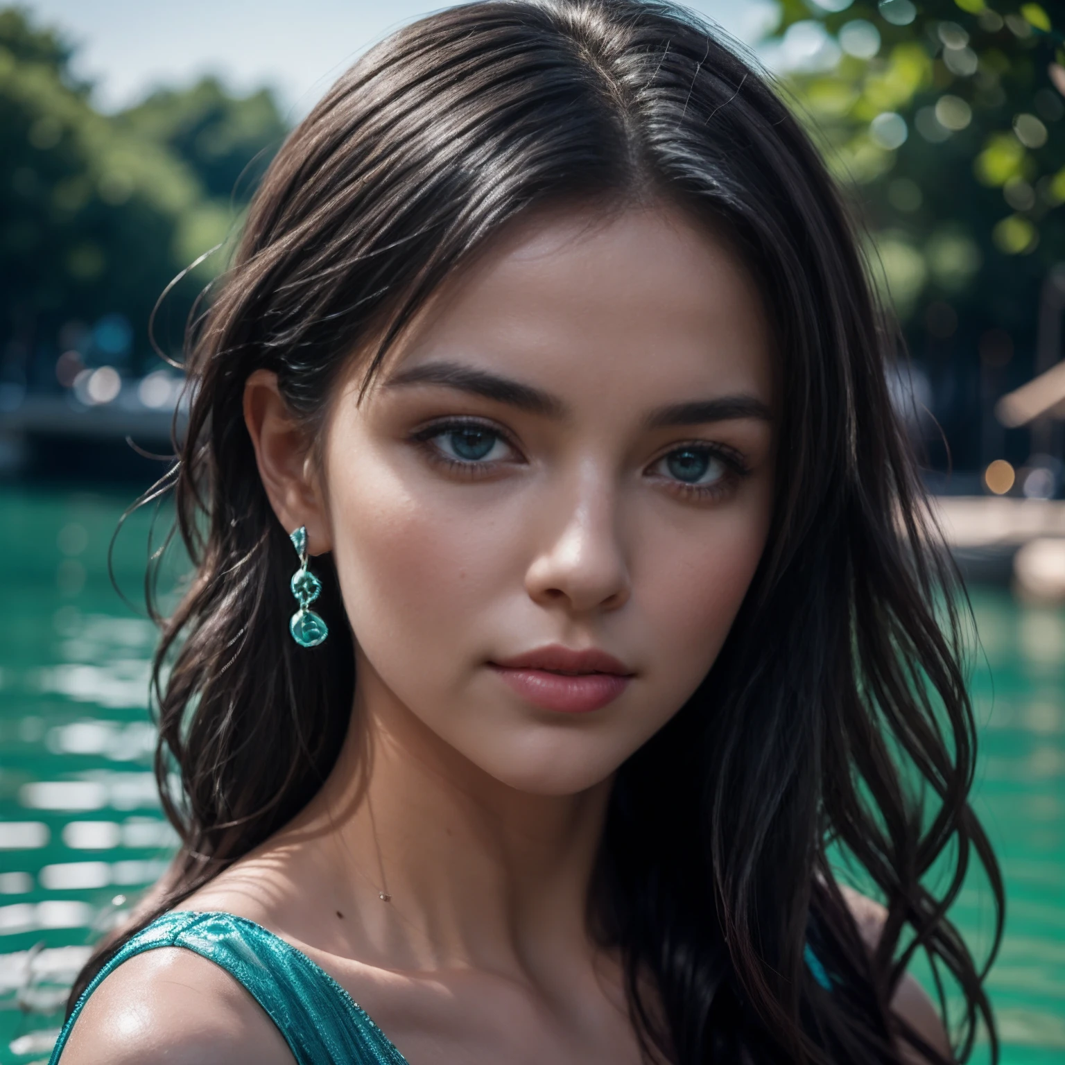 A grace and tranquility Russian woman with a serene and gentle presence, Her hair could flow in loose waves or cascades, Her eyes might have a serene and deep gaze,She could wear a flowing gown in shades of blue or aqua,The overall demeanor would exude a sense of fluidity and purity, capturing the essence of water's nurturing and refreshing qualities,Under water background, nikon d850 film stock photograph 4 kodak portra 400 camera f1.6 lens rich colors hyper realistic lifelike texture dramatic lighting unreal engine trending on artstation cinestill 800,8k,cinematic,cinematic shot, Medium shot