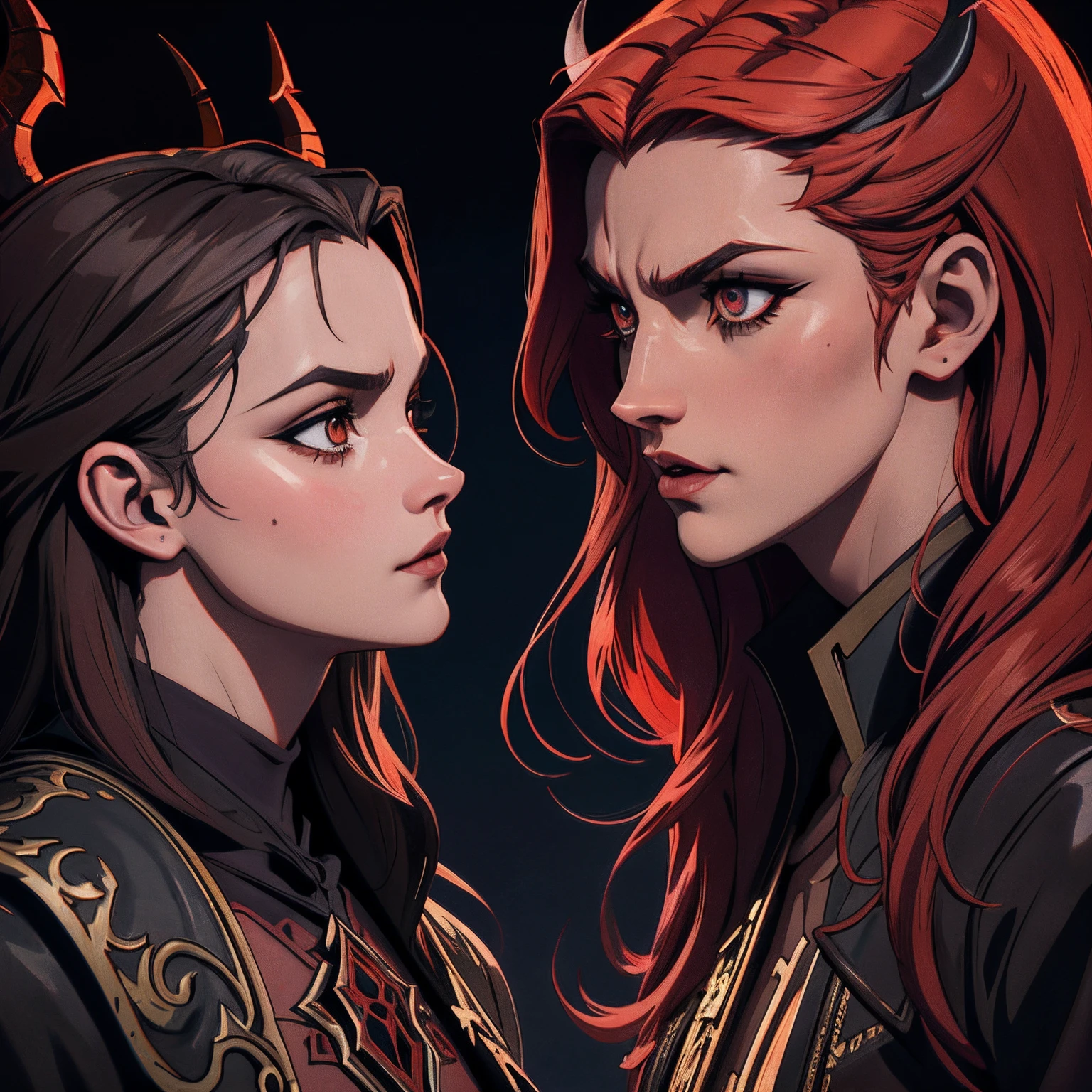 Castlevania lords of the shadows Devil and demons in hell super detailed Faces correct proportions super detailed bodies blazing fire super detailed Dynamic shot master piece scene cinématique scènes movie filme