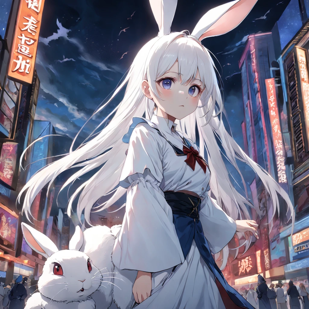 Maiden White Rabbit White Hair