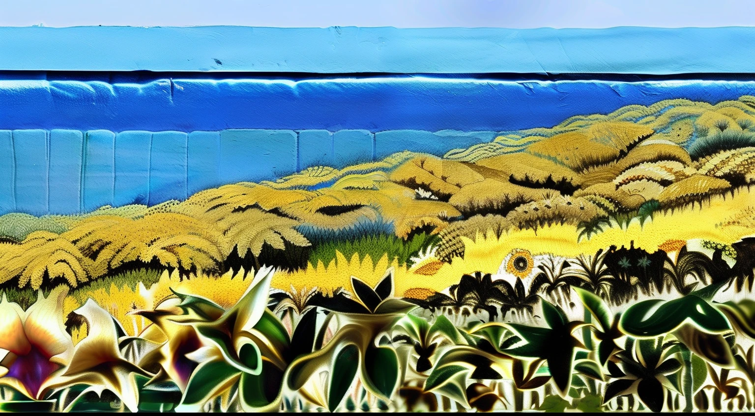 (Alfombra de flores naturales, tapete de flores festivo ).Crea una fascinante obra de arte abstracta con un enfoque en la fluidez y el movimiento. Utilice una paleta de colores rica y diversa, Blend tones seamlessly to evoke a sense of continuous movement. Explore the interplay between softness, Suave, Sharp shapes, Dynamic edges. Deja que los colores sangren y se mezclen, giving the impression of swirling currents or energetic vibrations. Incorporar elementos de la naturaleza, like gentle curves that resemble ocean waves, Vibrant bursts reminiscent of blooming flowers, or power lines that resemble gusts of wind. He fuses these natural motifs with abstract forms to create a harmonious and captivating composition.... Embrace the idea of serendipity and spontaneity while allowing colors and shapes to take shape organically. Anima a la obra de arte a desarrollarse como un viaje, invitar al espectador a explorar e interpretar las profundidades del paisaje abstracto. This work of art should inspire a sense of wonder and fascination.., Atraer a los espectadores a su fascinante mundo de colores y formas. The blend of abstraction and nature will transport observers to a realm of imagination and excitement...., leaving a lasting impression of beauty and creativity.
