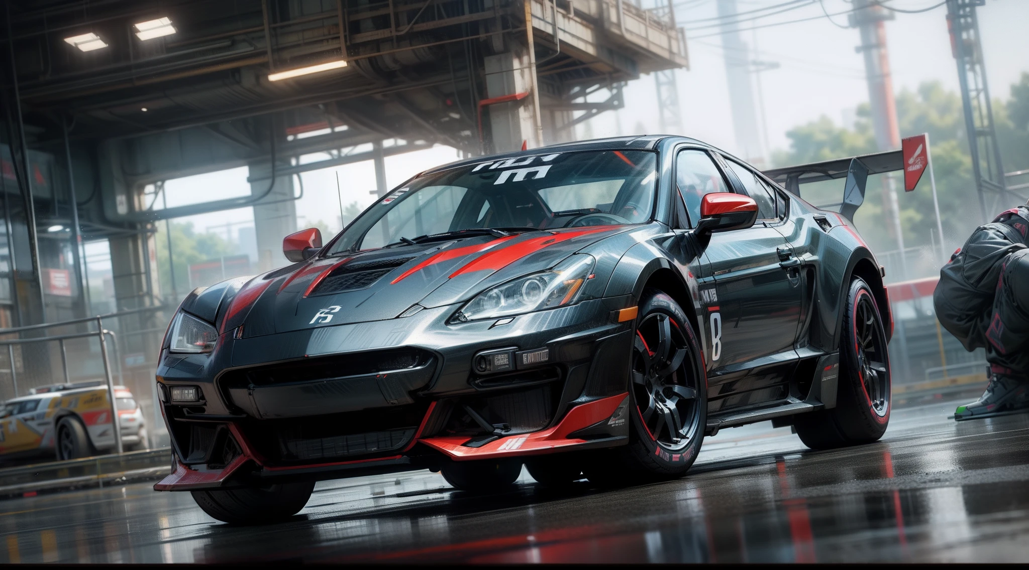 Background song,cyber punk style, 3D rendered character art 8 K, Sports racing,Sci-fi racing