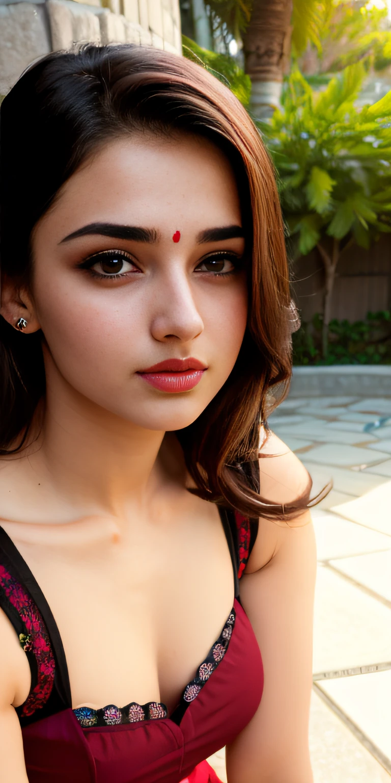 ((beautiful)+(attractive:0.9)+(sensual:1)) white indian 20years women ((nerd:0.9)+(lovely)+(clean skin)) with hazel eyes and red lips. Medium brown hair, ((intense eyes))