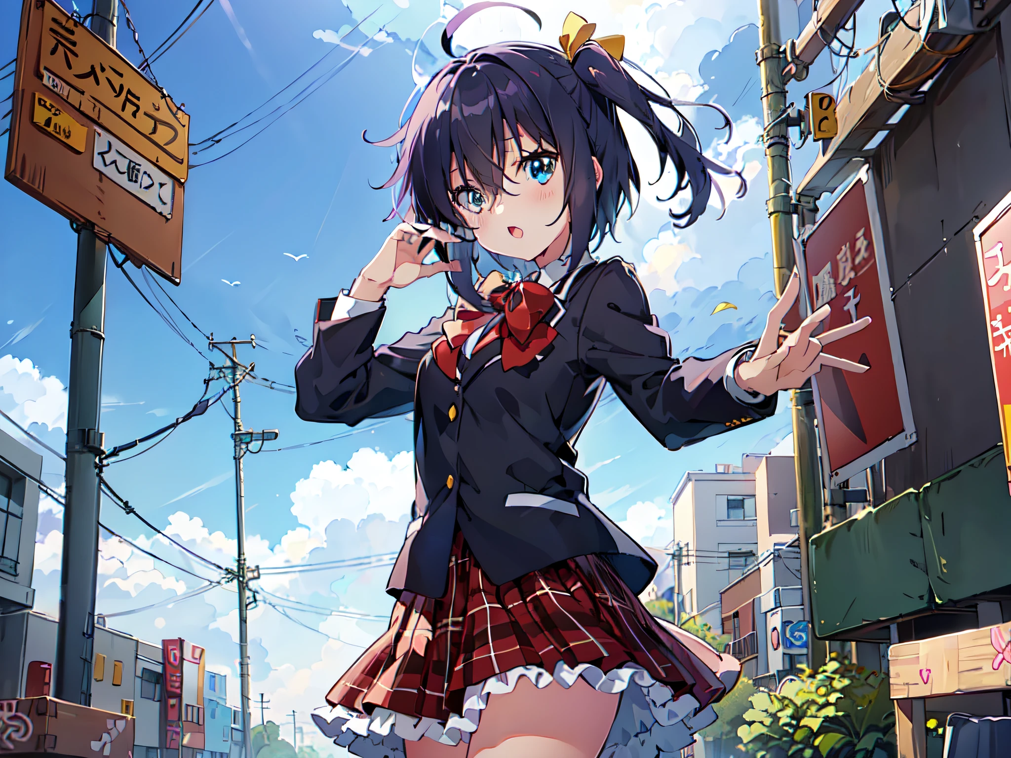 Anime girl in school uniform on the phone, anime moe art style, style of anime4 K, Best anime 4k konachan wallpaper, Anime art wallpaper 8 K, anime visual of a cute girl, Smooth anime CG art, Anime wallpaper 4 k, Anime wallpaper 4K, Beautiful Anime High School Girls, Anime art wallpaper 4k