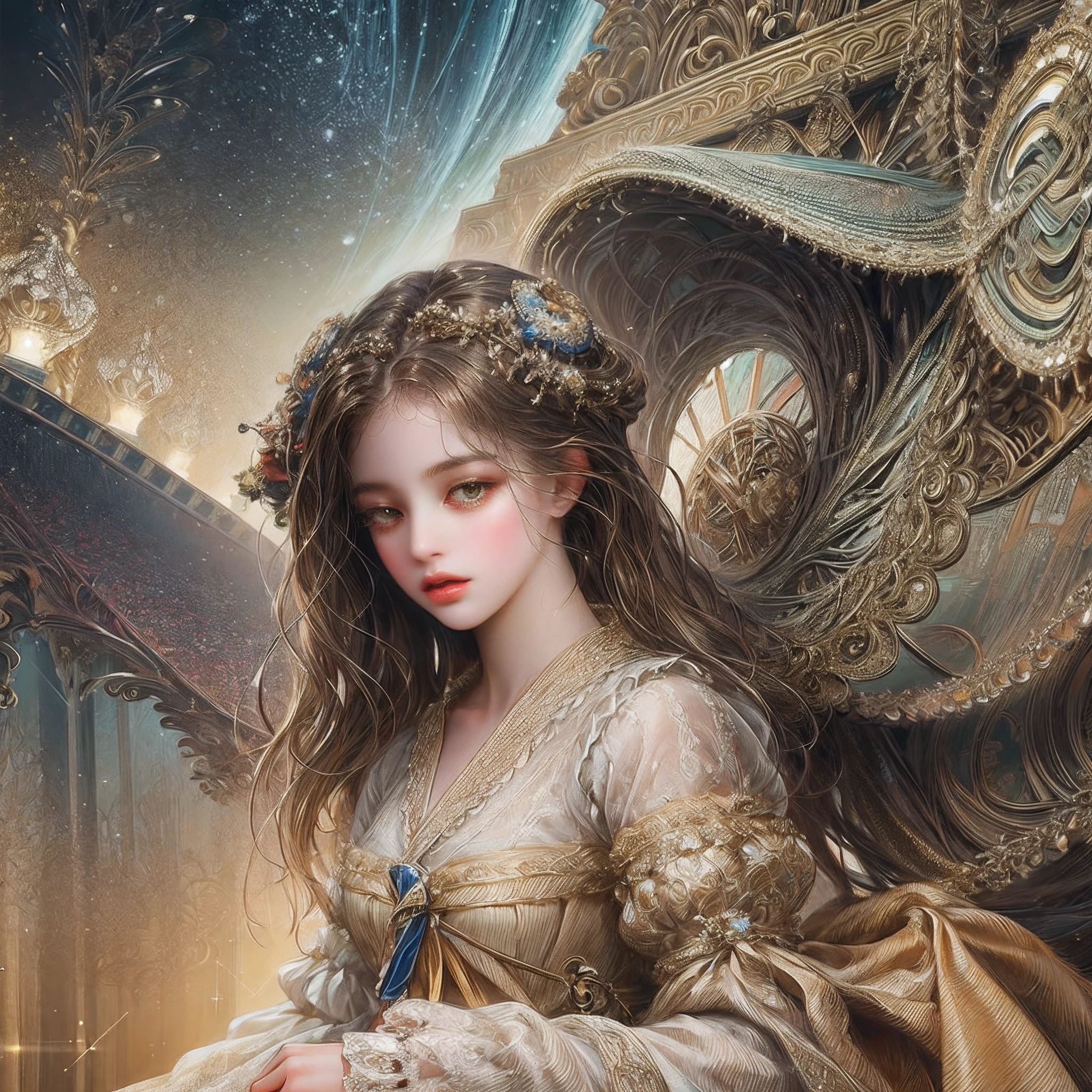 (Masterpiece, Top Quality, Top Quality, Official Art, Beautiful and Aesthetic:1.2), (1girl:1.3), (Fractal Art:1.3),