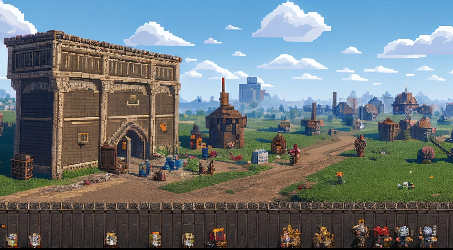 pixel game,scenography,Middle Ages,Wasteland scene, Pixel art #pixelart