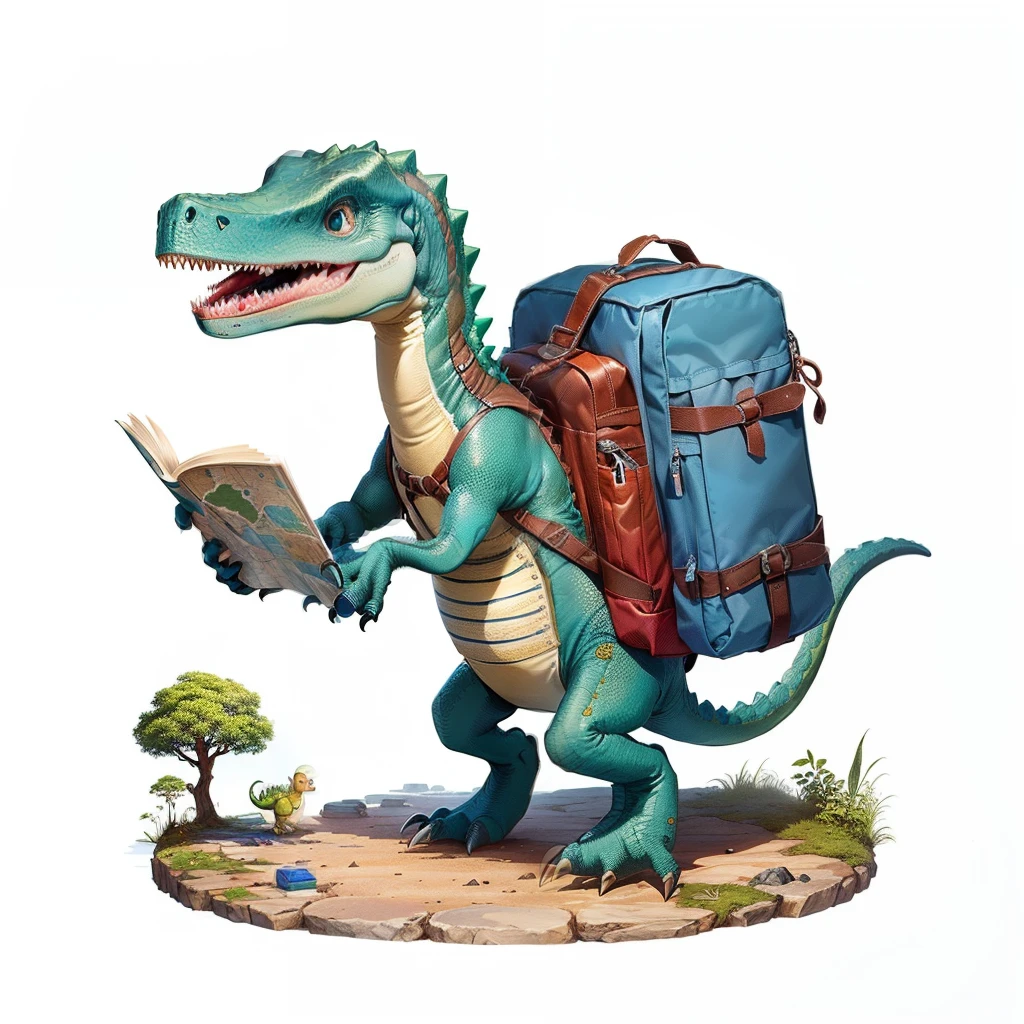 The little dinosaur decides to embark on a treasure hunt!He was carrying a backpack,Filled with food、Water and maps,Begins his adventure。
Children's picture books