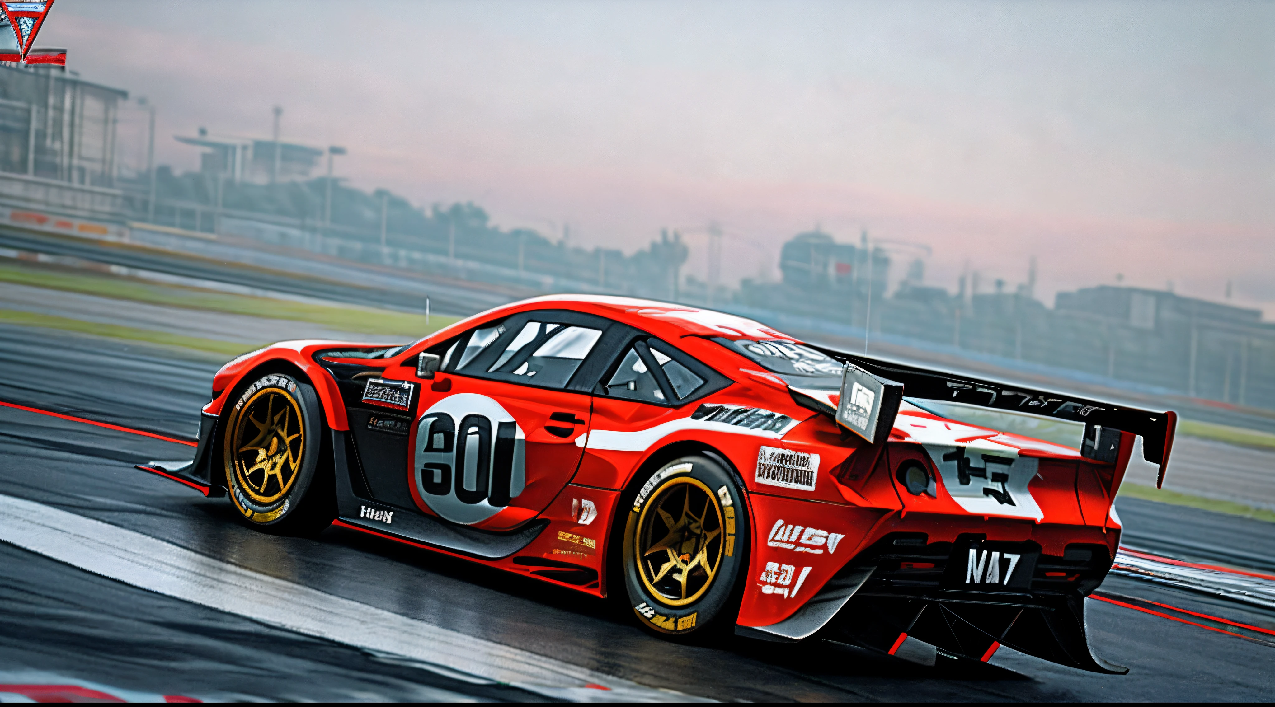 Race track,cyber punk style, 3D rendered character art ,8 k'', Sports racing,Sci-fi racing,Hyper Real